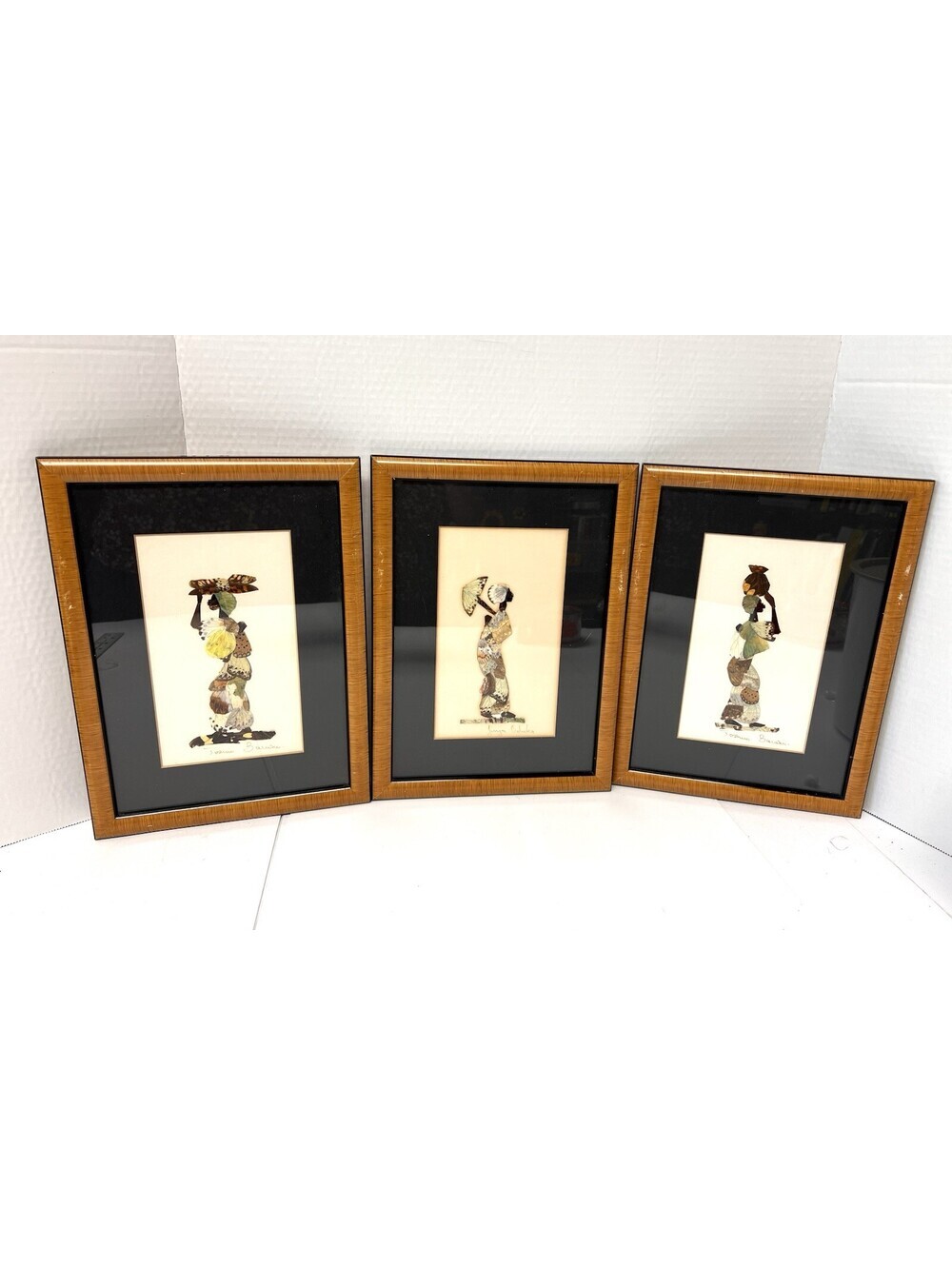 African Artist Signed Dried Butterfly Wing Framed Art Jinja Oduka Joshua Balaka